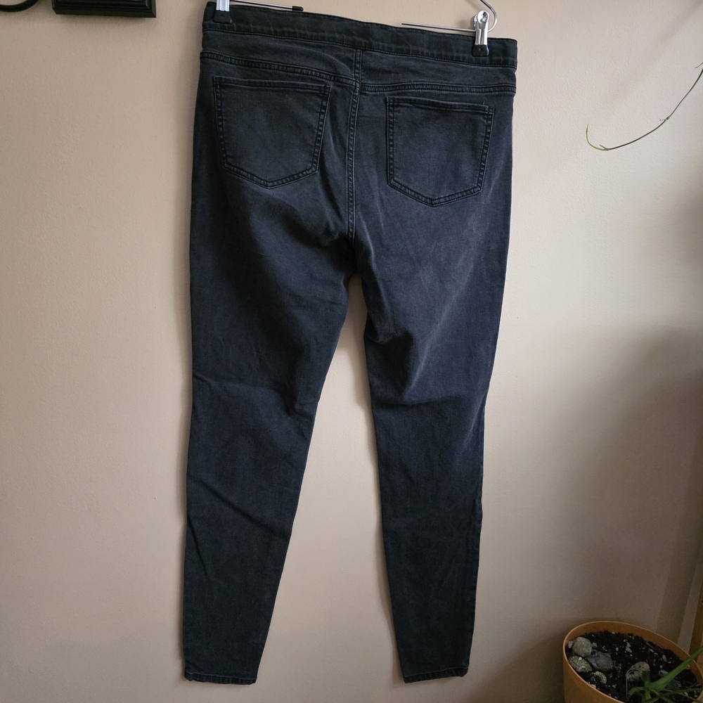 J. Jill Black Denim Smooth Fit Jeggings Size 10 Tall - Picture 5 of 8